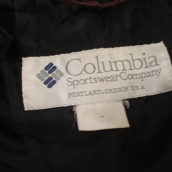 Columbia Vintage 90s Windbreaker Jacket Men's Medium Maroon Full Zip Bugaboo - Picture 9 of 13